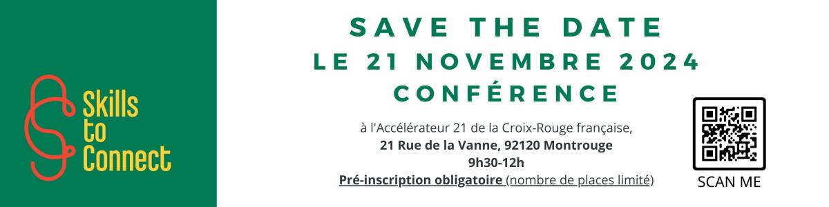 Save The Date évènement Skills to connect - 21 novembre 2024 Save The Date évènement Skills to connect - 21 novembre 2024