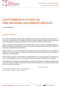 Note d'actualité - Les étudiant·e·s face a non recours aux droits sociaux