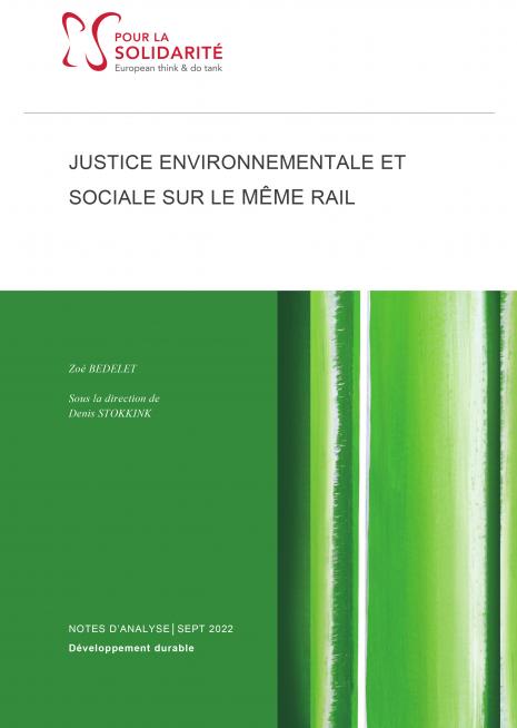 Couverture Note d'analyse - Justice environnementale et sociale sur le même rail